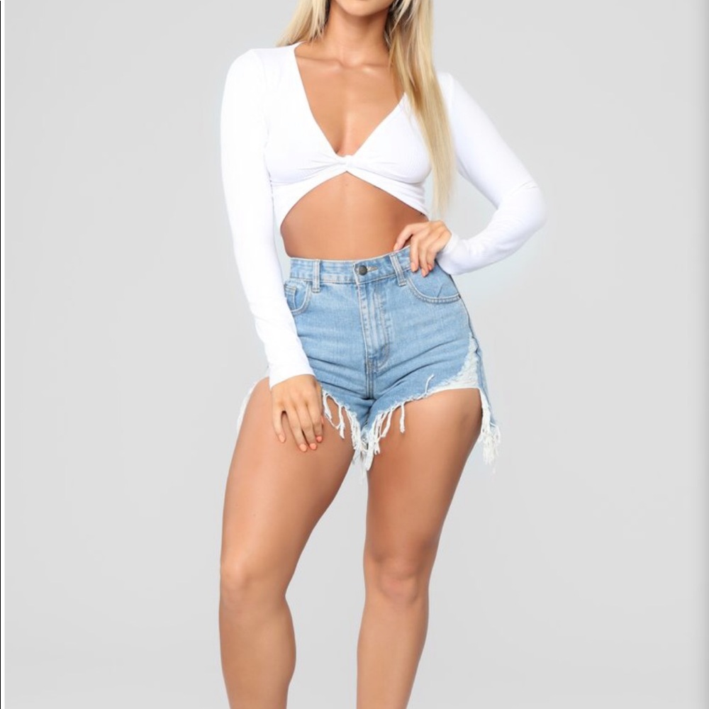 EUC High Waisted Distressed Shorts